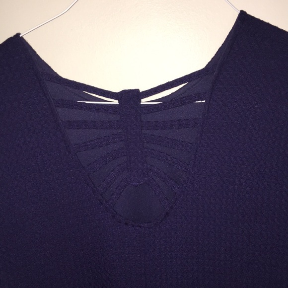 Navy long sleeve shift dress - Picture 2 of 3